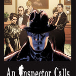 Front cover of Original Text An Inspector Calls: The Graphic Novel showing the Birling family standing behind the inspector.