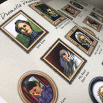 A close up image of the Dramatis Personae showing various characters from Jane Eyre.