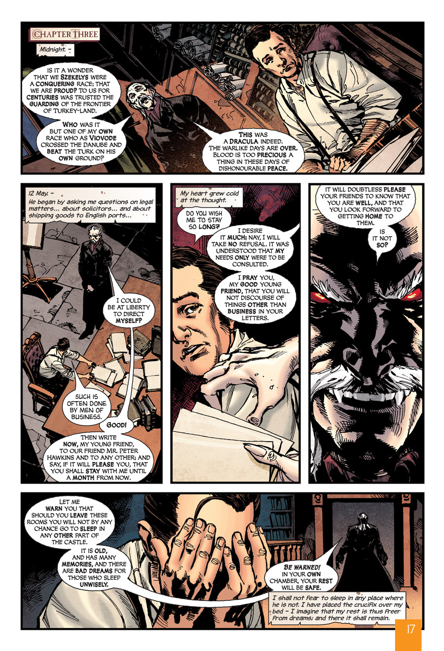 A sample Original Text interior page from Dracula.