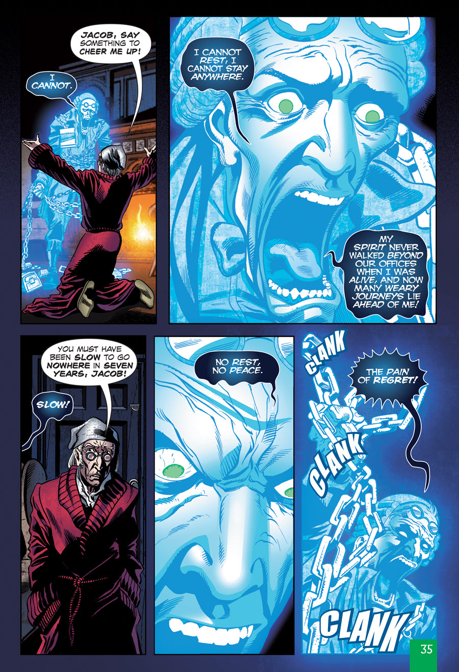 A sample Quick Text interior page from A Christmas Carol.
