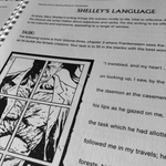 A close up of an interior page from Frankenstein Teaching Resource Pack.