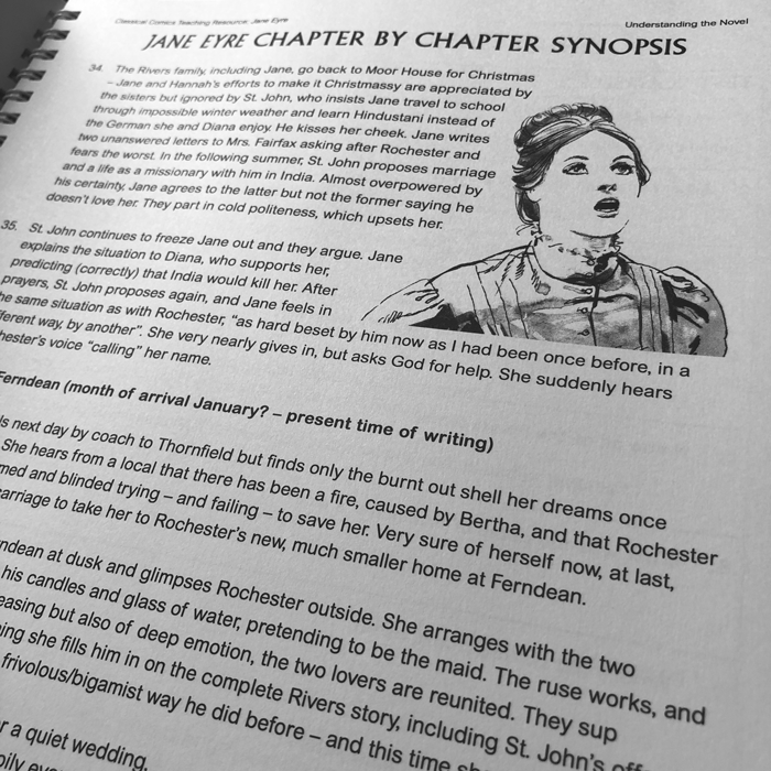 A close up of an interior page from Jane Eyre Teaching Resource Pack.