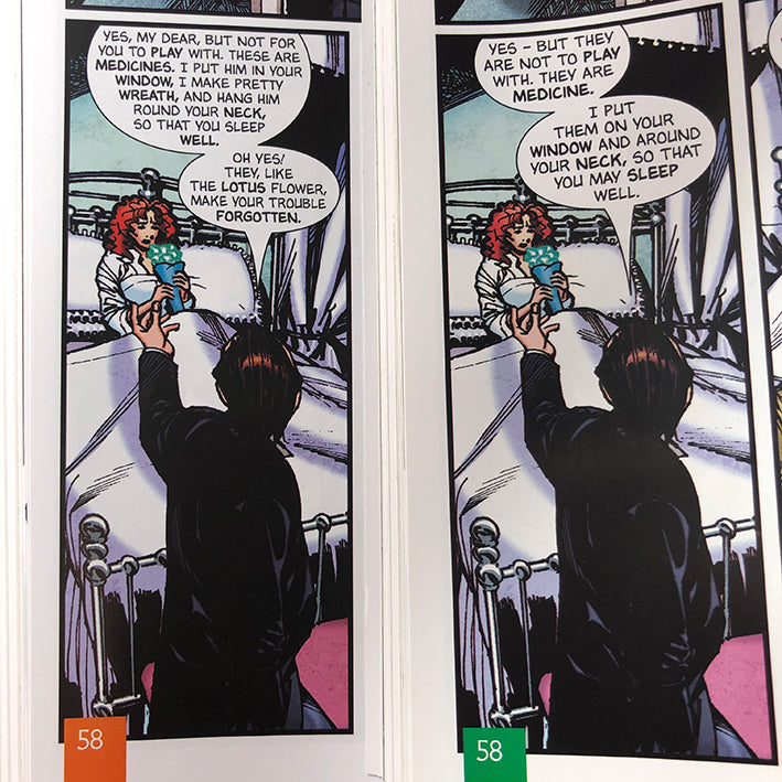 A panel comparison from Dracula showing the difference between Original Text and Quick Text.