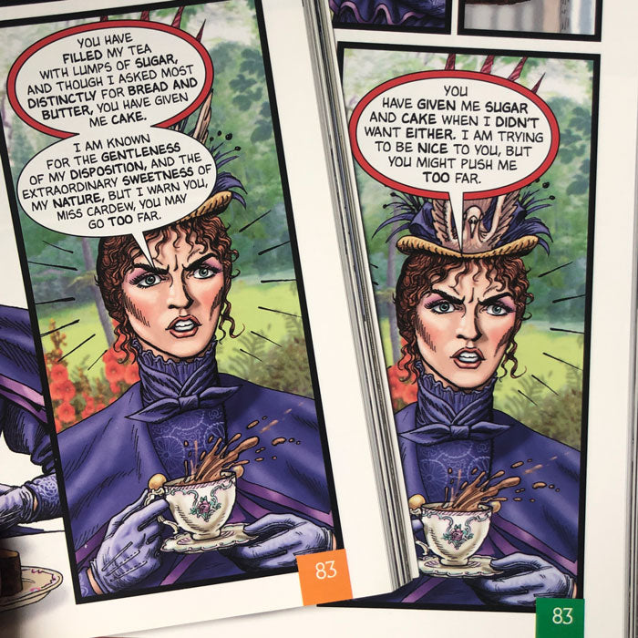 A panel comparison from The Importance of Being Earnest showing the difference between Original Text and Quick Text.