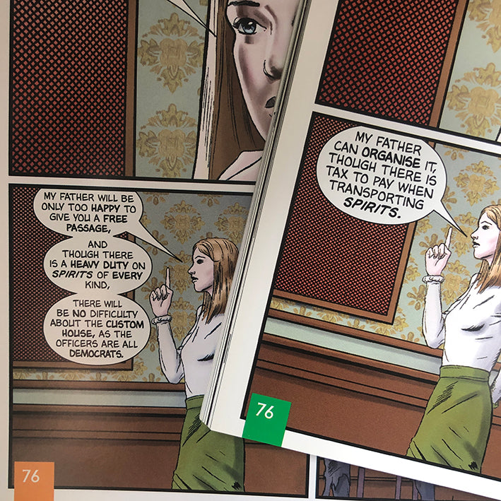 A panel comparison from The Canterville Ghost showing the difference between Original Text and Quick Text.