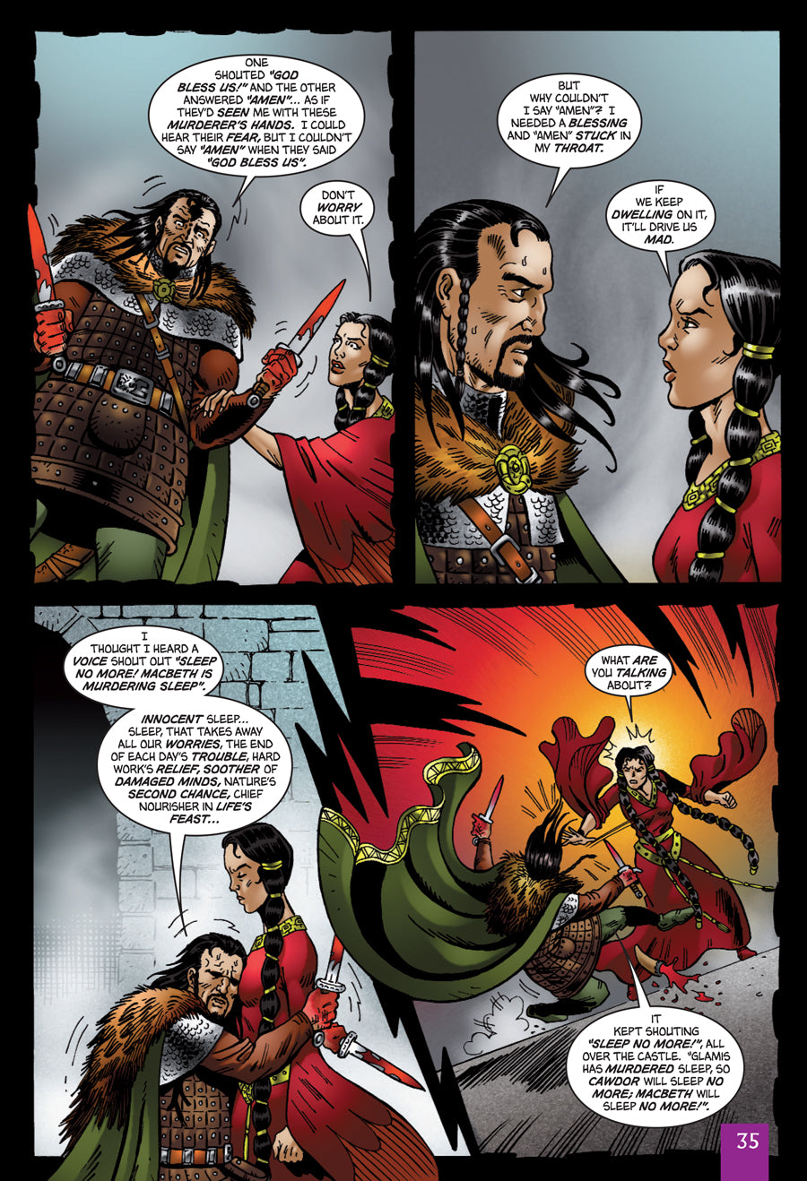 A sample Plain Text interior page from Macbeth.