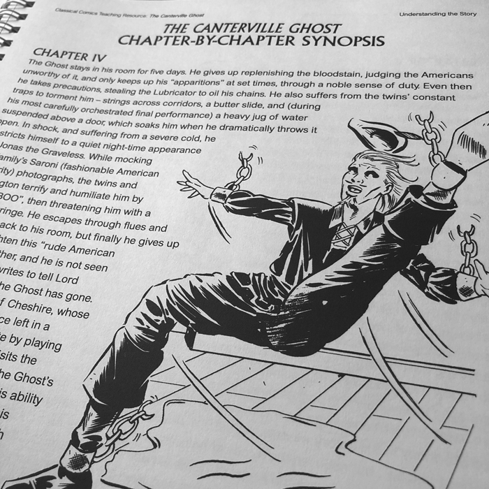 A close up of an interior page from The Canterville Ghost Teaching Resource Pack.